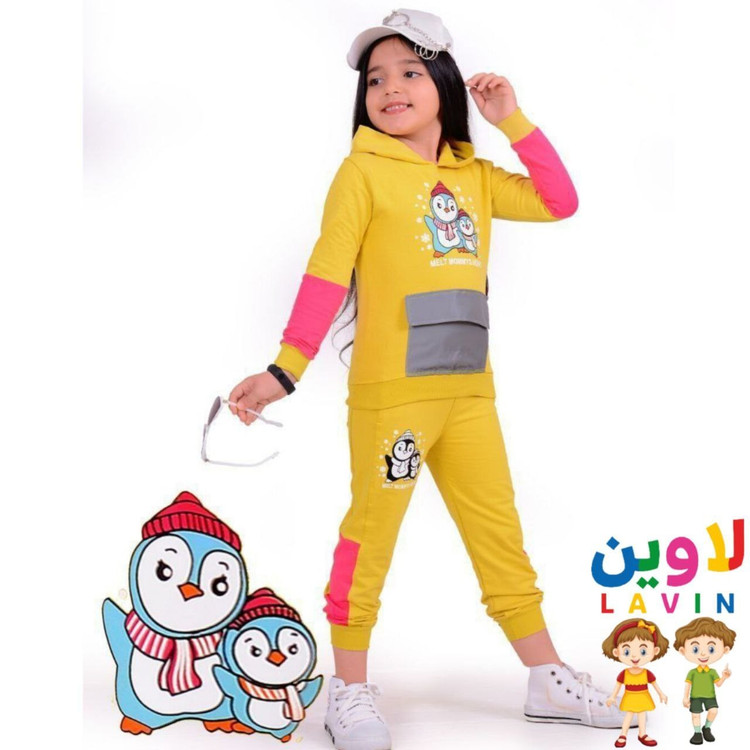 هودی شلوار دخترانه و سایز ۴۰ و ۴۵ در ۴ رنگ جنس پنبه ای